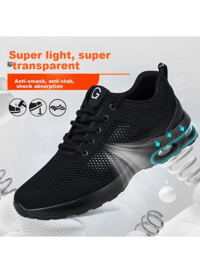 Jingtu Men'S Summer Breathable Steel Toe Cap Anti-Smashing Anti-Piercing Lightweight Safety Work Shoes Size 42 - Image 5