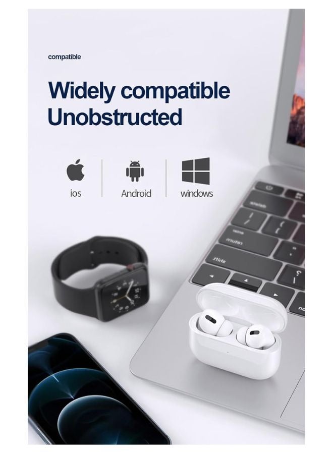 IQ TOUCH Ture Wireless Stereo Earbuds With Wirless Charging Case & Incase Lanyard White color - Image 5