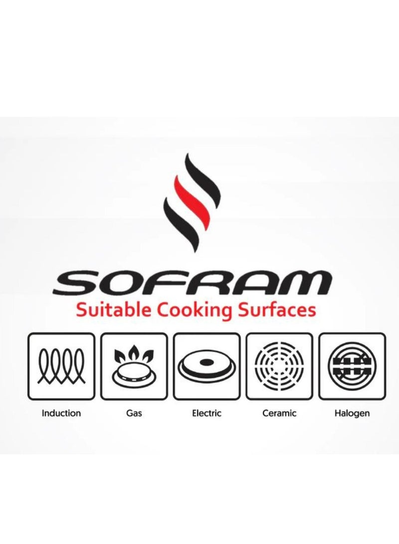 Sofram Turkish Stainless Low Stock Pot With Glass Lid 14 cm - Image 5