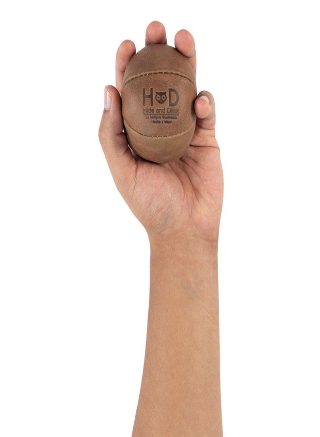Hide & Drink, Stress Ball, Relieve Fidgeting and Anxiety, Exercise Hand, Squishy Tension Accessory, Great for the Office, Classic Style, Full Grain Leather, Handmade, Single Malt Mahogany - Image 2