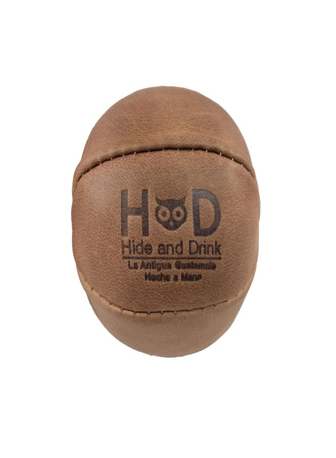 Hide & Drink, Stress Ball, Relieve Fidgeting and Anxiety, Exercise Hand, Squishy Tension Accessory, Great for the Office, Classic Style, Full Grain Leather, Handmade, Single Malt Mahogany - Image 1