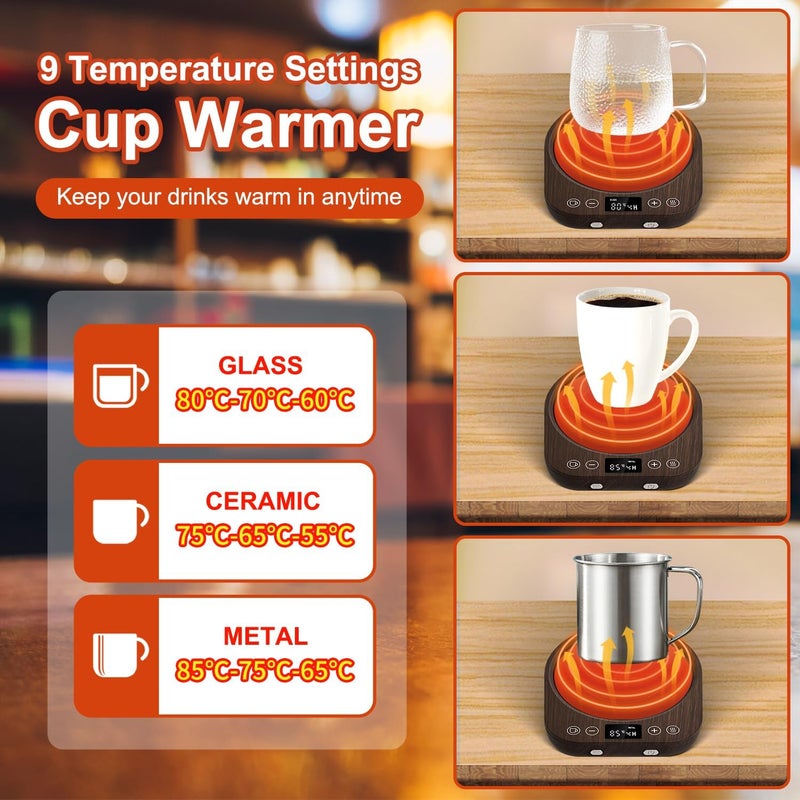 CEROBEAR Coffee Mug Warmer for Desk Cup Warmer for Home Office with Gravity Sensor 9 Temperature Setting(55-85℃) & 9 Hours Auto-on/Off Function for Heating Teapot Plate Coffee Tea Milk Coco Candle - Image 2