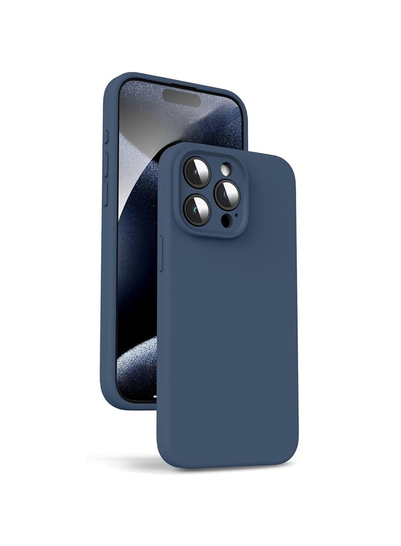 WRISTWISE Case Cover for iPhone 15 Pro - [Camera All - Round Protection] [Soft Microfiber Lining Anti - Scratch] Shockproof Phone Case Cover, Blue - Image 1