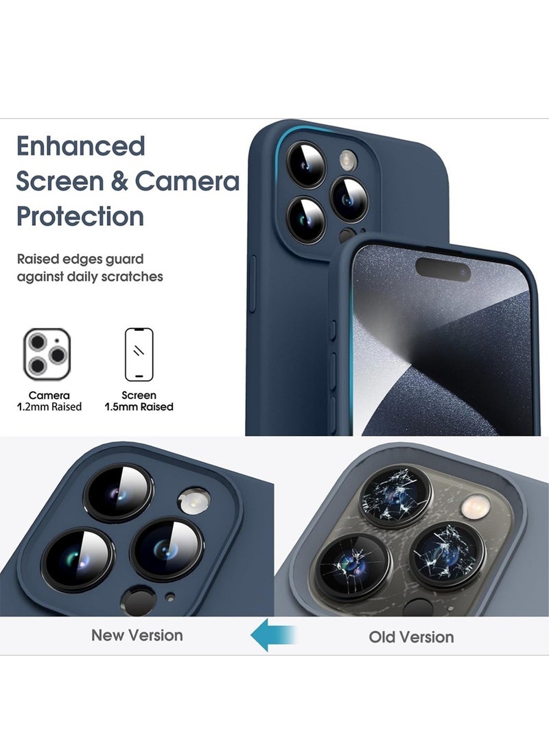 WRISTWISE Case Cover for iPhone 15 Pro - [Camera All - Round Protection] [Soft Microfiber Lining Anti - Scratch] Shockproof Phone Case Cover, Blue - Image 2