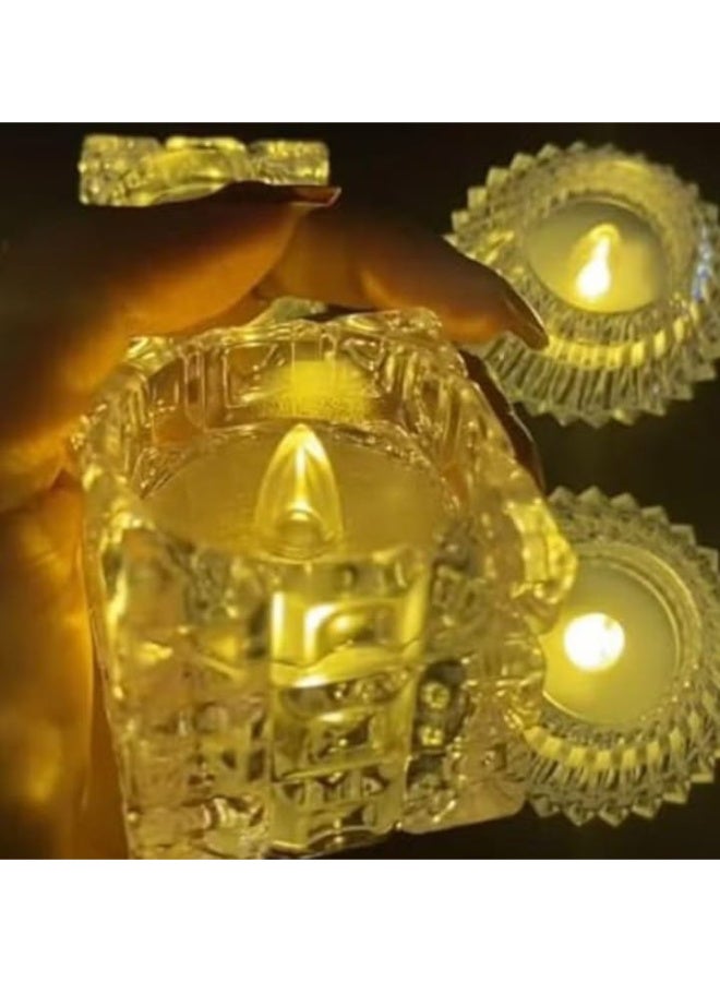 2 small LED plastic candles - Image 2