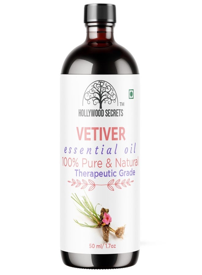 Hollywood Secrets Pure Vetiver Essential Oil Therapeutic Grade 50ml - Image 1
