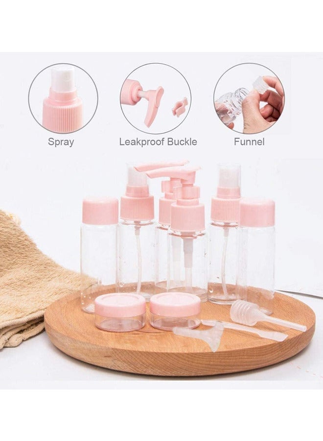 11 قطعة زجاجات السفر، BPA حاويات حاويات نقل مجانية، تفريغ زجاجات الرش، زجاجات رذاذ السفر، حاويات مستحضرات تجميلية للرطب، شامبو، كريم، واقي للتسرب - Image 3