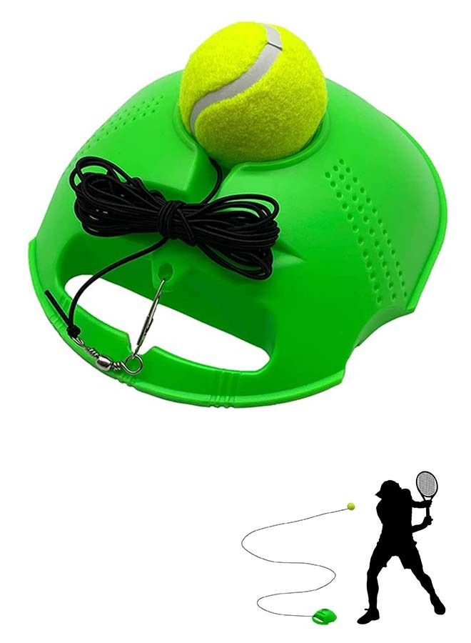 Generic Portable Tennis Rebound Ball Device, Self Training Tennis Plastic Base Training Gear, Tennis Training Equipment Kit (Green)  - Image 1