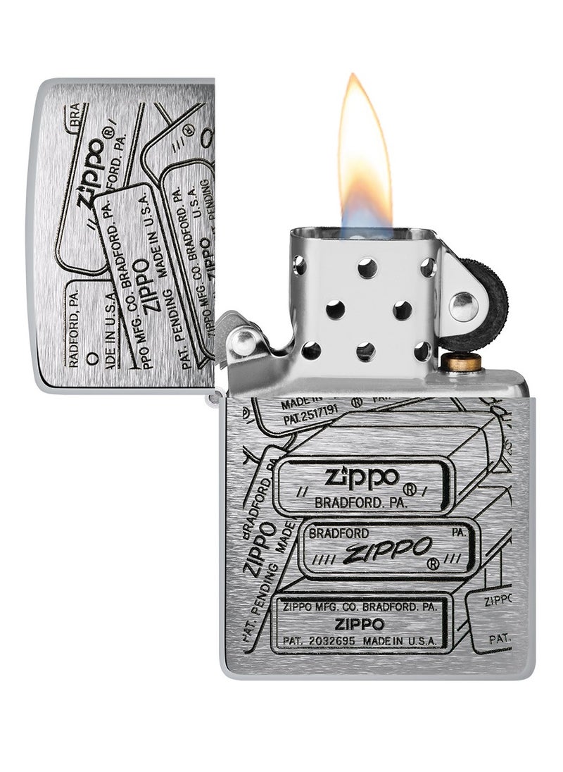 Zippo 48713 200 Bottom Stamps Design Brushed Chrome Windproof Lighter - pzsku/Z1ED302DC256D066CF0C1Z/45/_/1724309183/3d0fb144-0040-42f4-8816-2917aaa4f4db