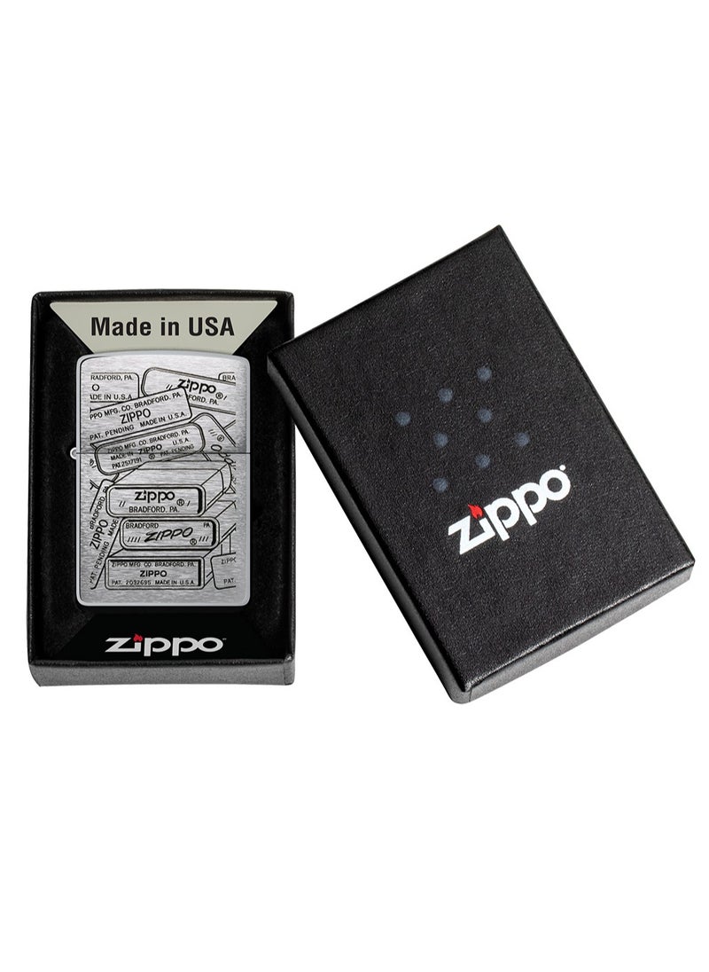 Zippo 48713 200 Bottom Stamps Design Brushed Chrome Windproof Lighter - pzsku/Z1ED302DC256D066CF0C1Z/45/_/1724309237/3ecf6bfc-3d5f-4b6b-8099-967770f49846