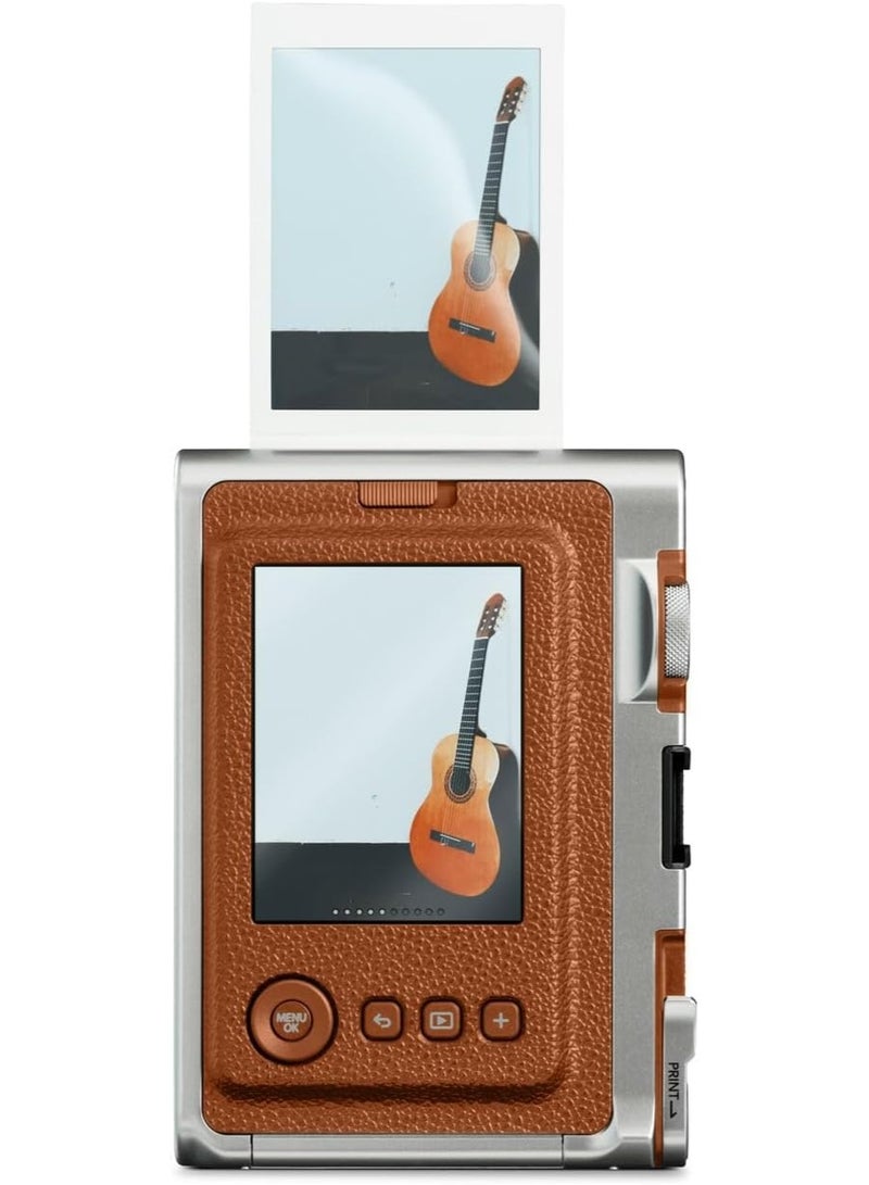 إنستاكس كاميرا إنستاكس ميني إيفو الفورية - بني | طباعة رقمية وفورية هجينة | سهلة الاستخدام - Image 4