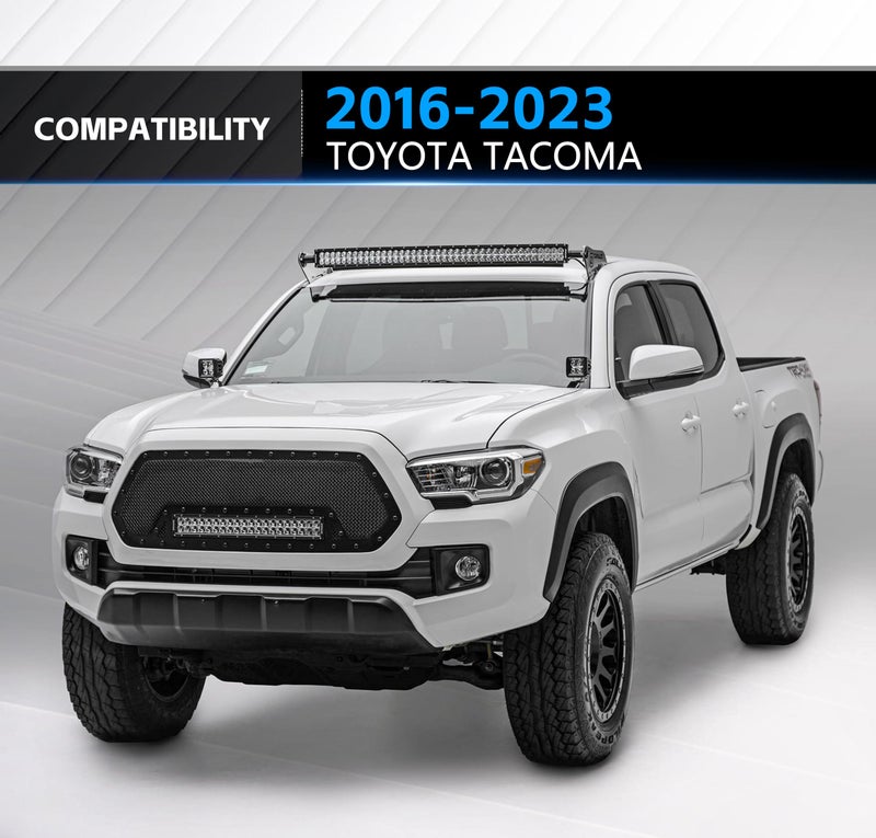 YZONA Ditch Light Brackets Hood Hinge Mount Brackets Kit for Auxiliary Offroad LED Pods Work Light Compatible with Toyota Tacoma 2016 2017 2018 2019 2020 2021 2022 2023 Black 2PCS - Image 4