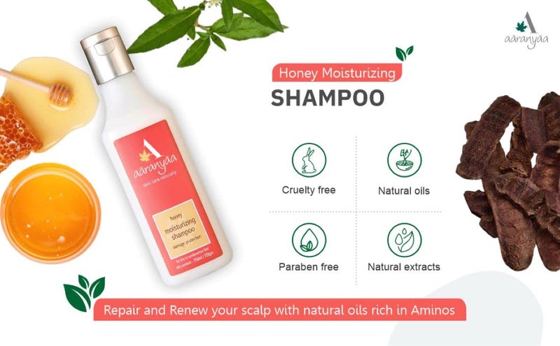 Aaranyaa Honey Moisturizing Shampoo - 250 ml - Image 3