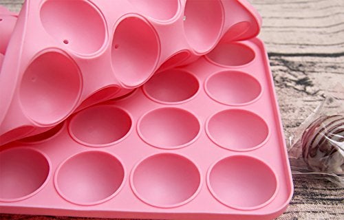 Tosnail 2 Pack of 20-Cavity Silicone Cake Pop Mold - Great for Hard Candy, Lollipop and Party Cupcake - Image 5