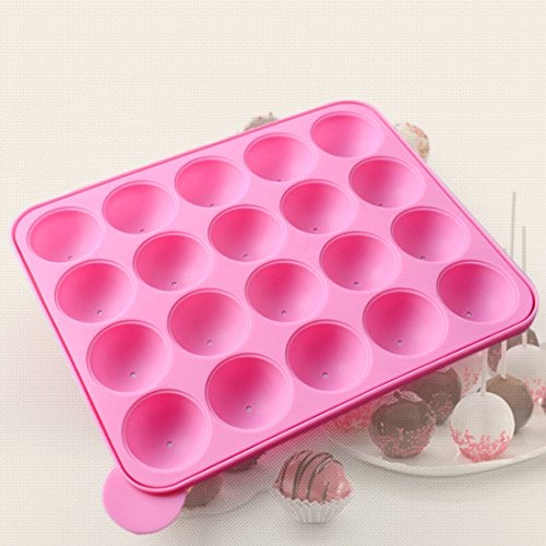 Tosnail 2 Pack of 20-Cavity Silicone Cake Pop Mold - Great for Hard Candy, Lollipop and Party Cupcake - Image 2