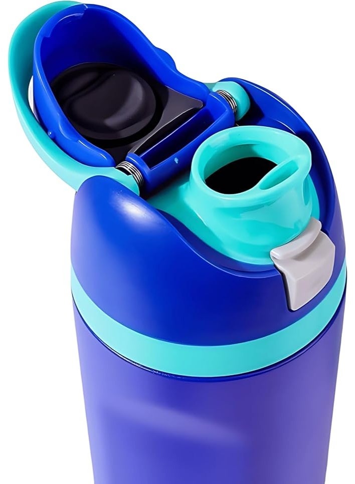 Spaceshoop stainless steel double drinking mouth vacuum insulated pop-up cup, lock design, fashionable sports water cup  - Image 4
