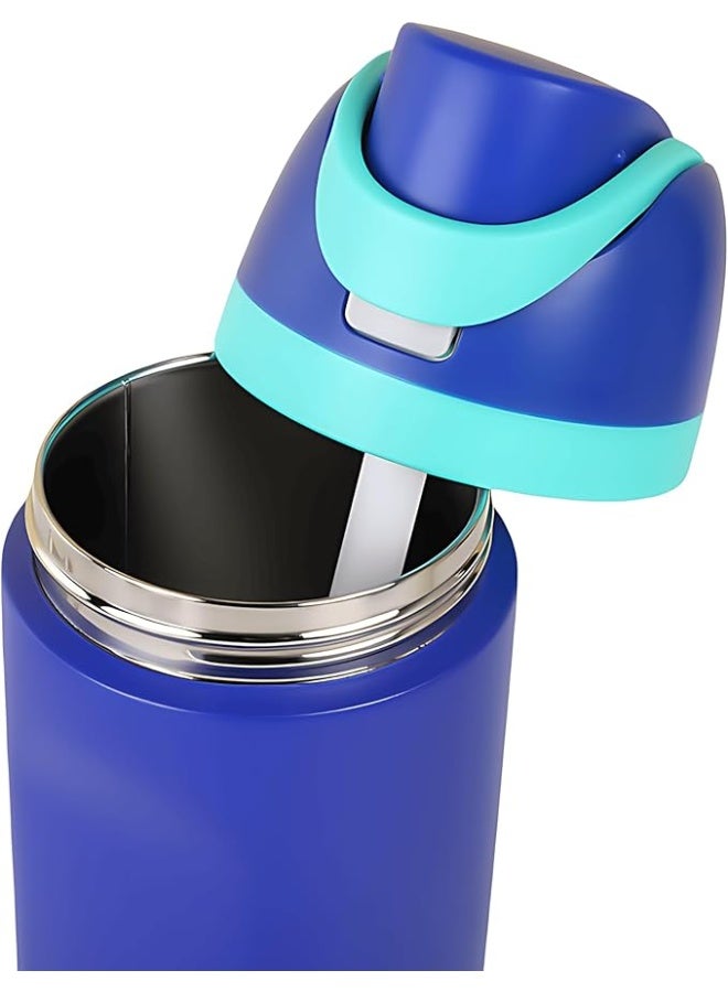 Spaceshoop stainless steel double drinking mouth vacuum insulated pop-up cup, lock design, fashionable sports water cup  - Image 3