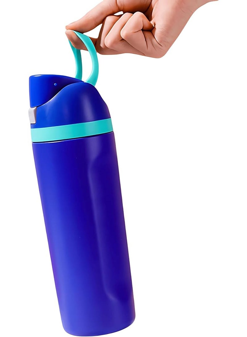 Spaceshoop stainless steel double drinking mouth vacuum insulated pop-up cup, lock design, fashionable sports water cup  - Image 5