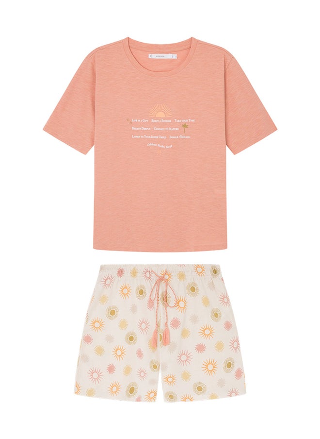 women'secret - Short pajamas with sun print - Image 1