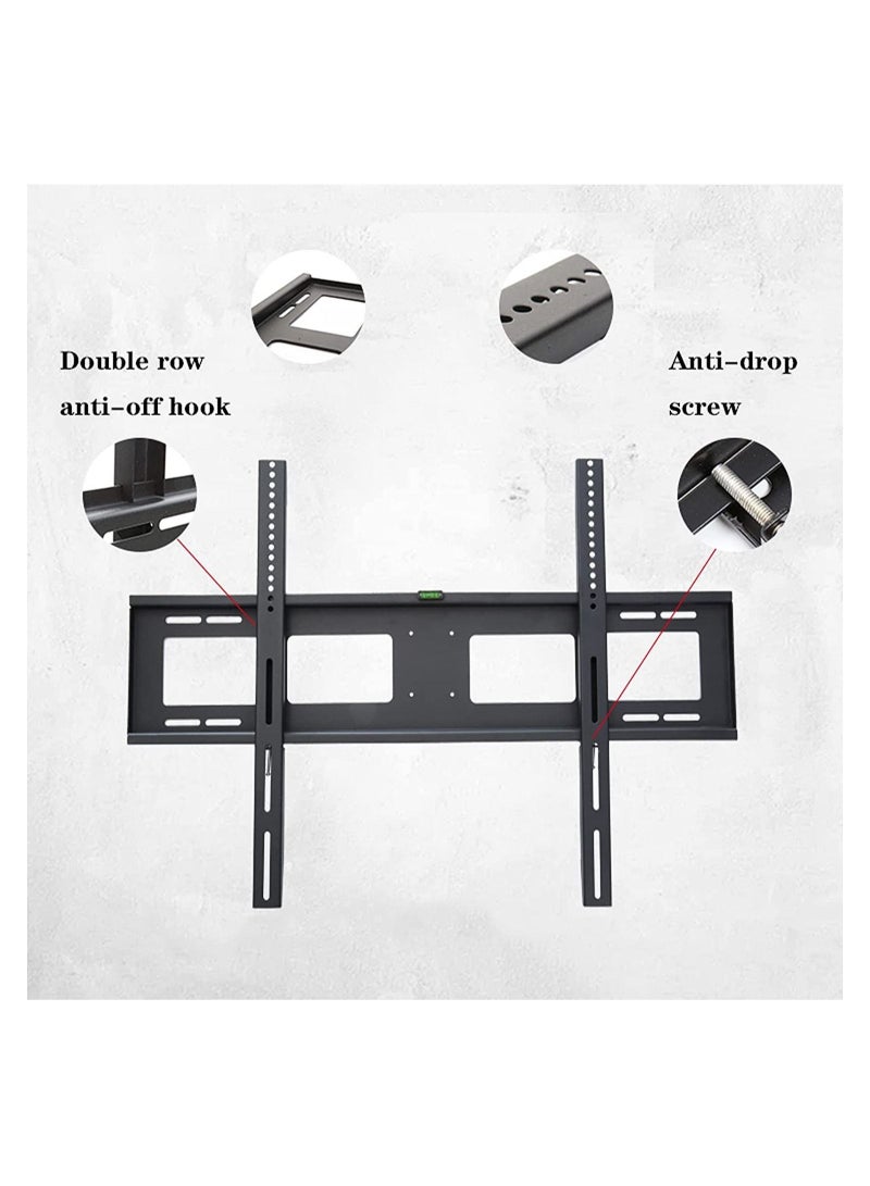 TV Stand Fixed TV Wall Mount Bracket Wall-Mounted TV Stand with Spirit Level and Anti-Drop Baffle Suitable for Most 60-100 Inch - Image 5