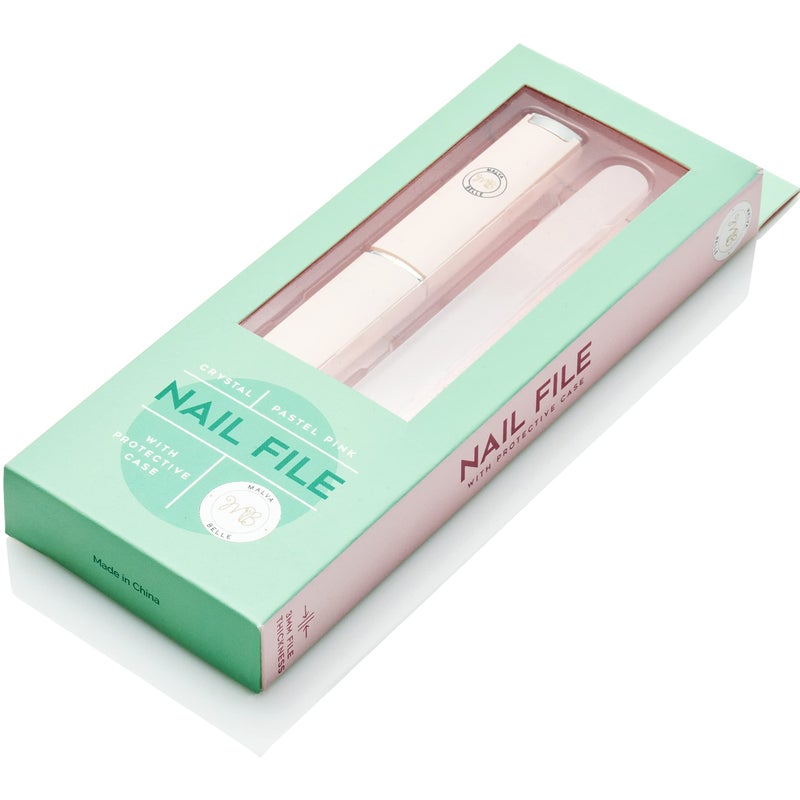 Malva Belle Best Crystal Glass Nail File for Women Nail File Travel Case Nail File Set Heavy Duty Nail File for Natural Nails Gel Professional Nail Shaper Nail Essentials Pink 3mm