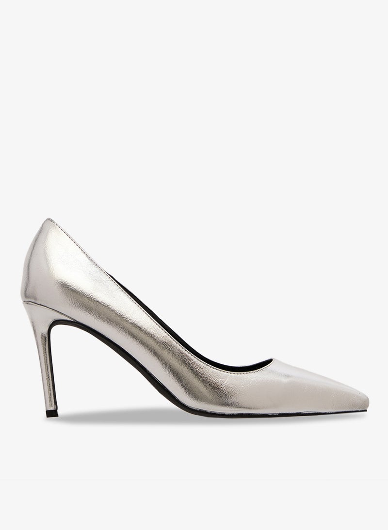 Ella Limited Edition HIgh Heel Pumps Metallic Silver - Image 1