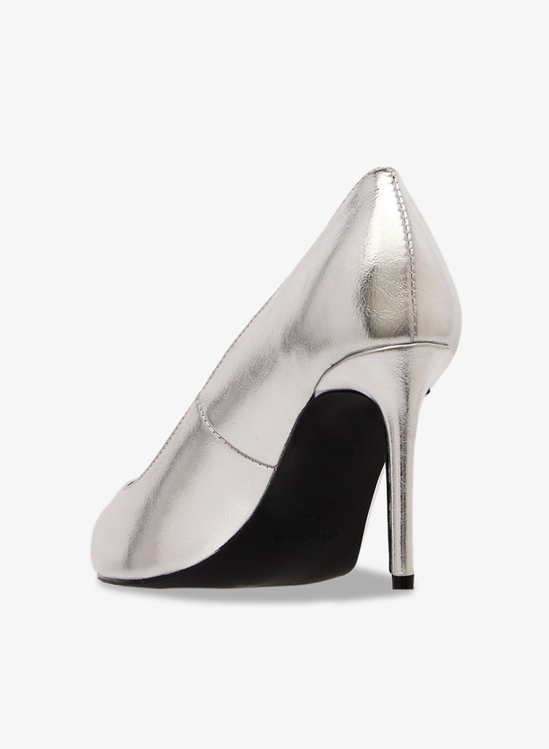 Ella Limited Edition HIgh Heel Pumps Metallic Silver - Image 3