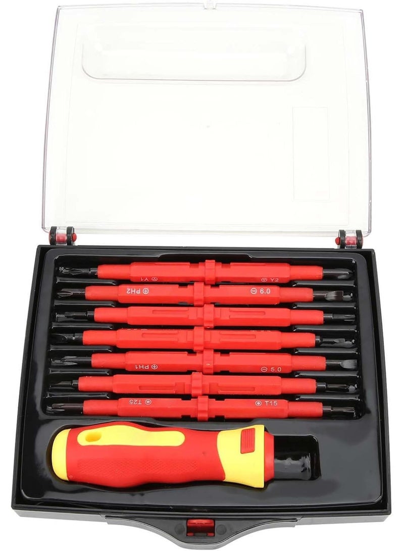 GGOOT Electrical Screwdriver Tool Set Electrician's Insulated Magnetic 2‑Purpose Hardware 21829 - Image 1