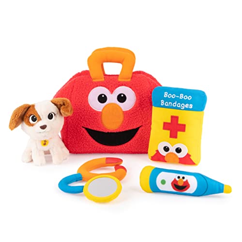 GUND Sesame Street Official Furry Friends Forever Elmo Tango Checkup Playset Premium Plush Sensory Playset for Ages 1 Up Red 8 - Image 1