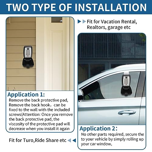 Casmer 2025 Upgrade SL-591 Car Window Lock Box, car Key Lock Box, Car Lock Box, Car Window Punch Button Lock Box, Vehicle Window Lock Box, Lock Boxes for car fit for Ride Share, Turo, GetAround - Image 4