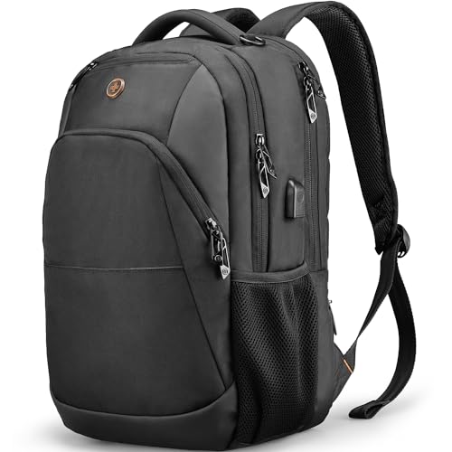 Swissdigital Design Travel Laptop Backpack, College Laptops Backpack with USB Charging Port for Men and Women Fits 16 Inch Notebook, Black | ANDWIL - Image 1