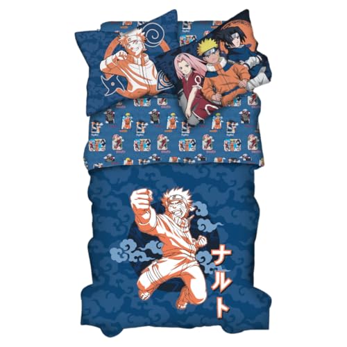 Franco Naruto Anime Kids Bedding Super Soft Cozy 2 Piece Microfiber Reversible Comforter Pillowcase Set TwinFull Officially Licensed Product By Franco - Image 1