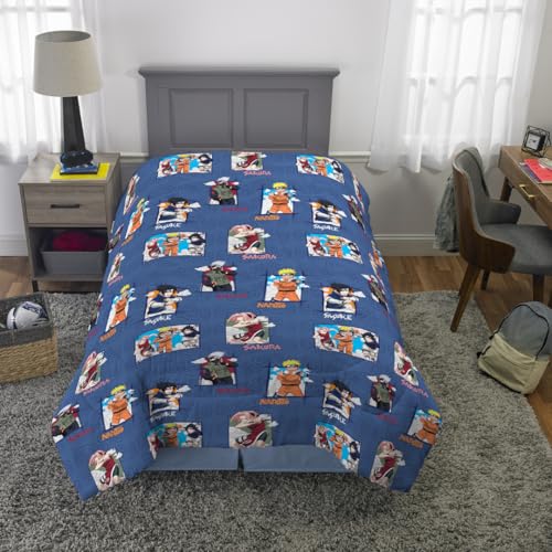Franco Naruto Anime Kids Bedding Super Soft Cozy 2 Piece Microfiber Reversible Comforter Pillowcase Set TwinFull Officially Licensed Product By Franco - Image 3