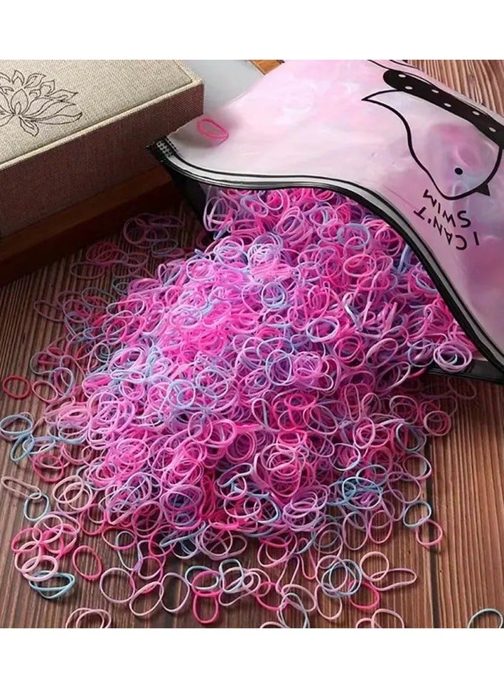 Ucanbe 1000pcs Baby Girls Disposable Colorful Hair Tie Hair Accessories, Ideal choice for Gifts - Image 1