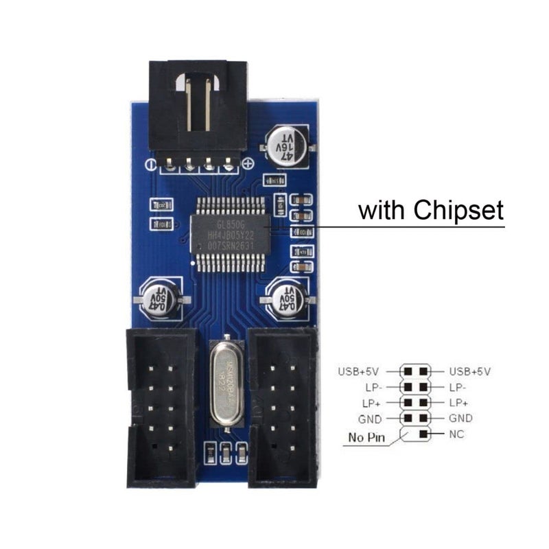 chenyang USB 2.0 Front Panel Header 9Pin/10Pin 1 to 4 HUB 9Pin/10Pin Mainboard Header Extension Adapter Splitter Cable - Image 3
