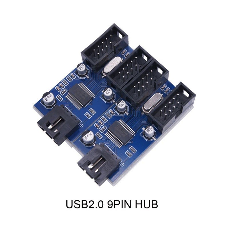 chenyang USB 2.0 Front Panel Header 9Pin/10Pin 1 to 4 HUB 9Pin/10Pin Mainboard Header Extension Adapter Splitter Cable - Image 4