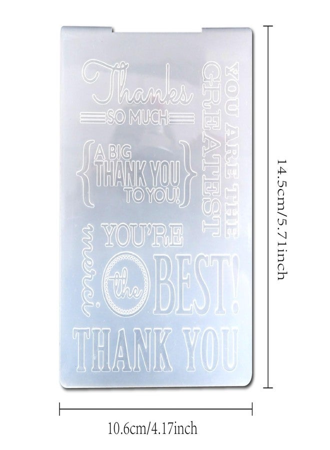 Arbuya Thanks Sentiment Plastic Embossing Folders for Card Making Thank You Phrases Embossing Folder for Scrapbooking Pages Paper Crafting Clay Decoration - Image 2