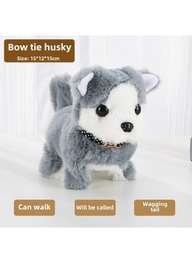 Toy Dog Plush Toy Walking Dog Dog Stall Electronic Puppy-Color:Collar Husky  - Image 1