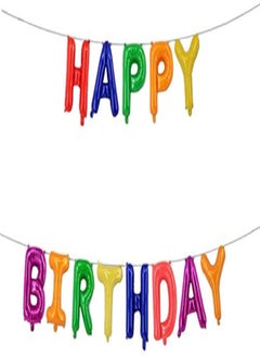 16 inch Colorful Happy Birthday Letter Foil Inflating Balloon Home Decorative Party Supplies Accessories Decorative 13pcs