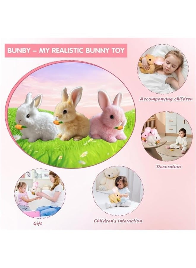 general Bunby - My Realistic Bunny Toy, Interactive Realistic Bunny Toy Toys for Kids, Jumping, Twitching, and Shaking Ears (White) - Image 5