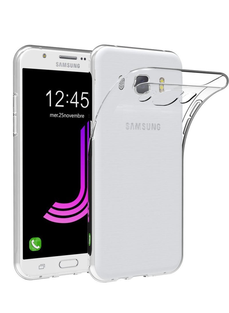 مايجين حافظة لهاتف سامسونج جالاكسي J7 2016 مقاس 5.5 بوصة، غطاء خلفي شفاف من مطاط البولي يوريثان الناعم - Image 1