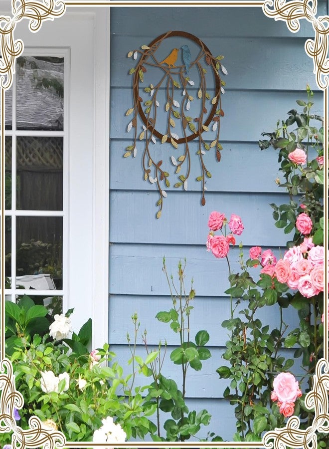 فيرايكل لوحة جدارية معدنية من فيرايكل، طائر على غصن شجرة، ديكور فني على شكل طائر، مناسب لغرفة المعيشة، الحديقة، غرفة النوم، المكتب، ديكور جدار المنزل، ديكور حفلات الانتقال إلى منزل جديد (لون كلاسيكي) - Image 5