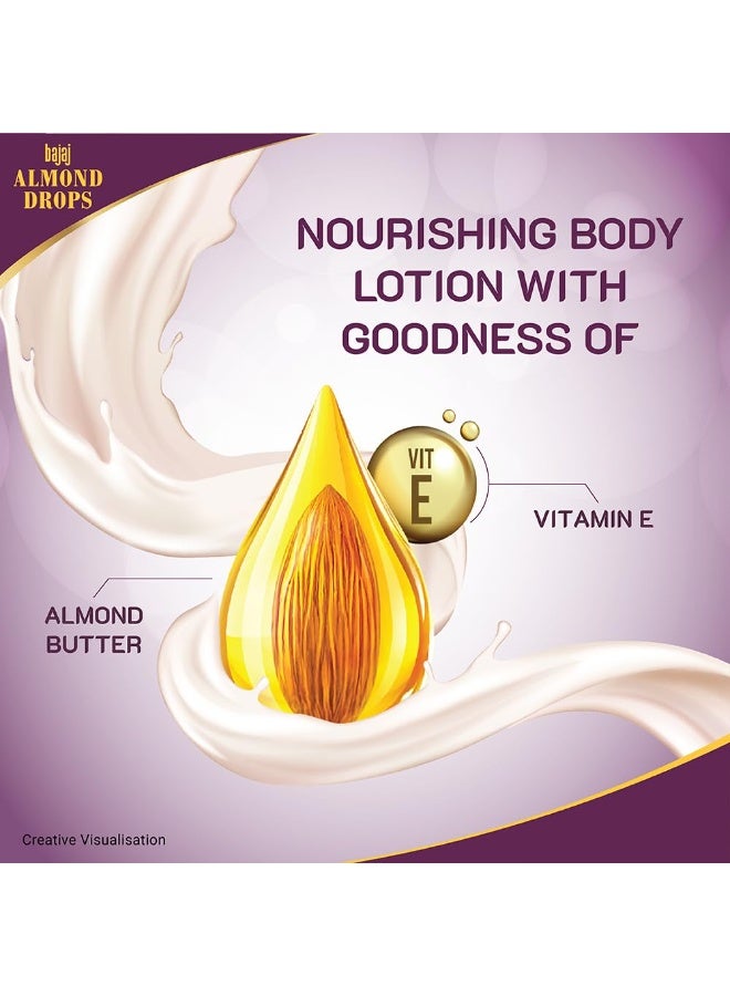 Bajaj Almond Drops Nourishing Body Lotion With Almond Butter | 72 Hr Moisture Retention | Enhances Skin Glow | Improves Skin Barrier | For All Skin Types | 400 ML - Image 4