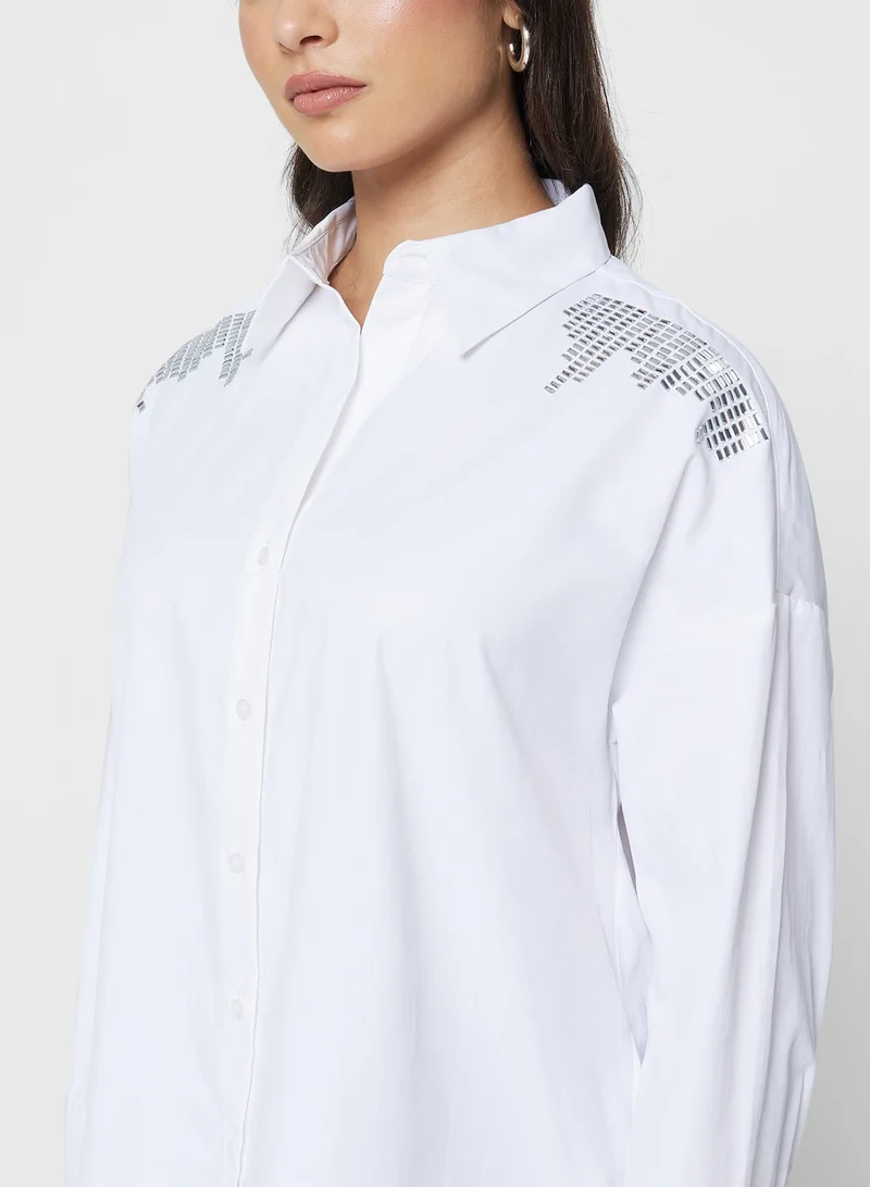 ONLY  ONLOREGON LEANA LIFE Long sleeve EMBELIished SHIRT for Women | Best Price UAE