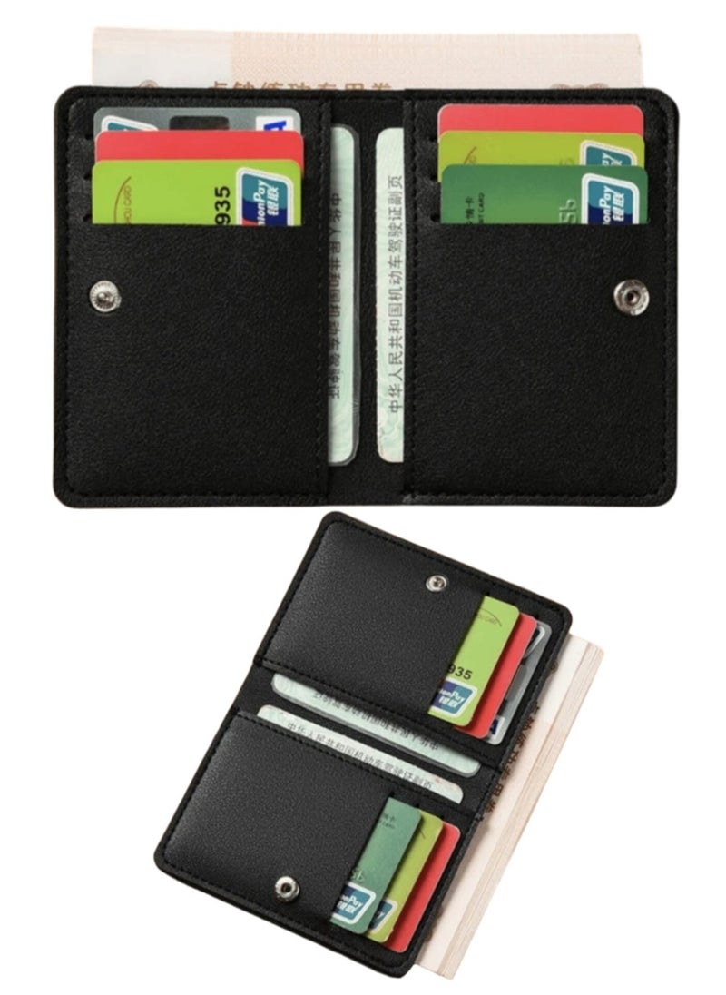 Generic - New Short Version Simple Design Small Wallet, Slim Folding Mini Card Wallet, Driver License Cover - Image 1