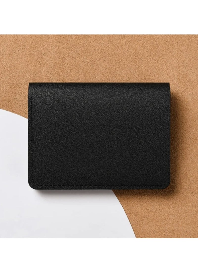 Generic - New Short Version Simple Design Small Wallet, Slim Folding Mini Card Wallet, Driver License Cover - Image 1