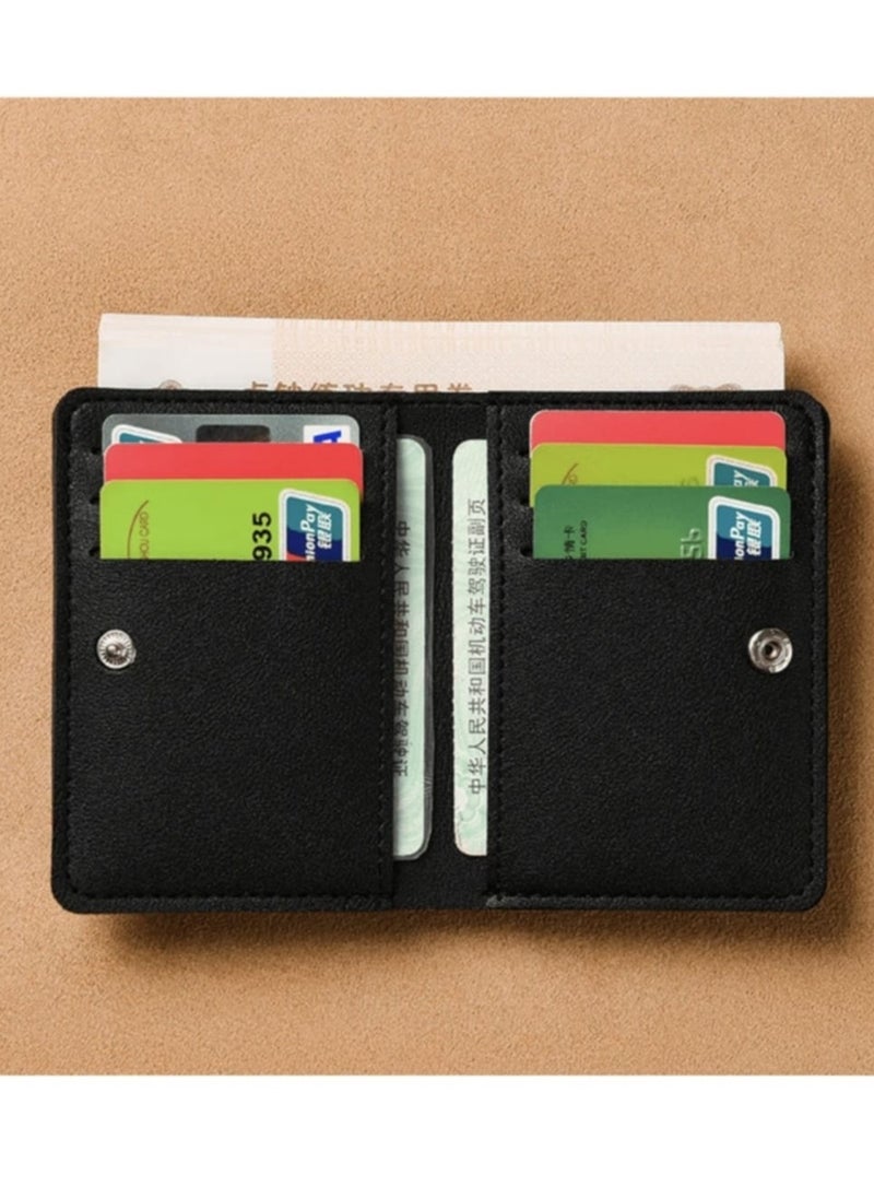 Generic - New Short Version Simple Design Small Wallet, Slim Folding Mini Card Wallet, Driver License Cover - Image 1