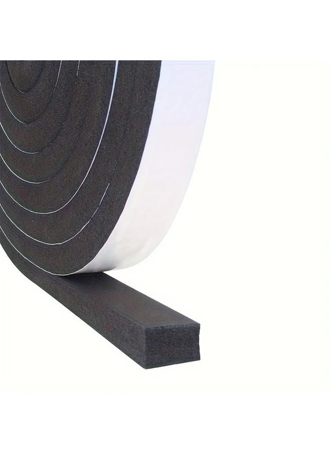 شريط رغوة المطاط الأسود 25 مم × 20 مم × 5 م ذاتي اللصق لحشو الطقس لعزل الصوت - Image 1
