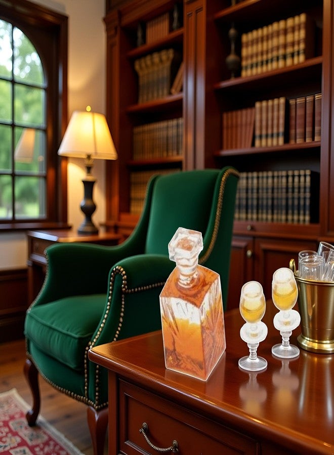 Qintreesify A Set of Exquisite Mini Whiskey Wine Bottle Bar Model,1:12 Scale Dollhouse Miniature Accessories,Verisimilitude Mini Whiskey Wine Decoration,Decor Dollhouse Accessories - Image 2