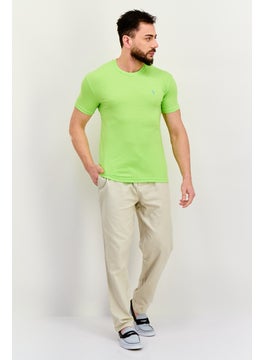 Men Crew Neck Short Sleeve Embroidered Logo T-Shirt, Bright Lime - pzsku/Z1ED484FC27625BF6AD0DZ/45/_/1737641922/315c5c85-3585-4d4f-aed0-f982267f7751